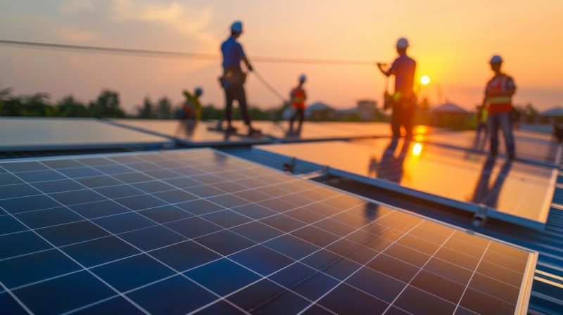 Home Solar Panels Installation detail