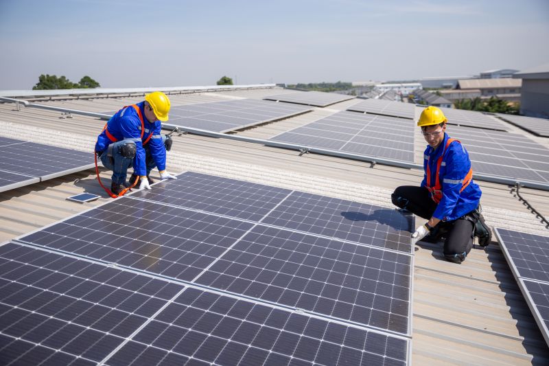 Roof Solar Panel Repair detail